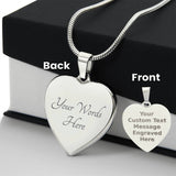 Custom Engraved Heart Necklace
