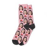 I Love Mom Face Socks