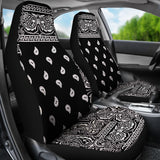 Black Bandana Car Seat Covers