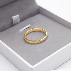 Custom Dainty Engraved Name Ring