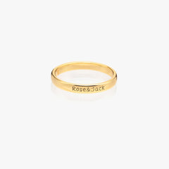 Custom Dainty Engraved Name Ring