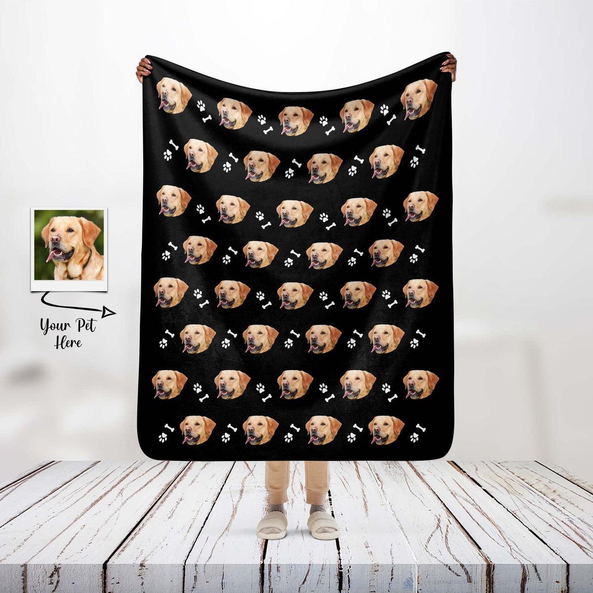 Custom Dog Face Blanket