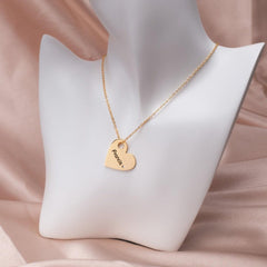 Personalized Heart Choker Necklace