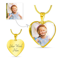 Personalized Heart Photo Necklace