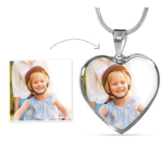 Personalized Heart Photo Necklace