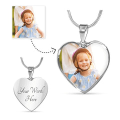 Personalized Heart Photo Necklace