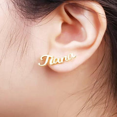 Personalized Name Stud Earrings