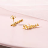 Personalized Name Stud Earrings