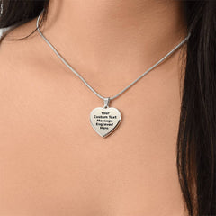 Custom Engraved Heart Necklace