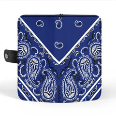 Royal Blue Bandana Phone Case Wallet