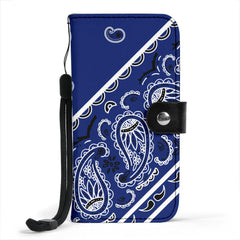 Royal Blue Bandana Phone Case Wallet