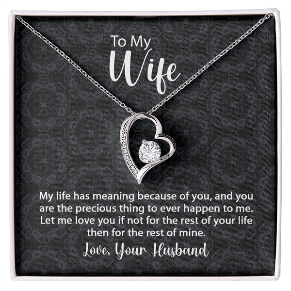 Forever Love Necklace For Wife With Message Card