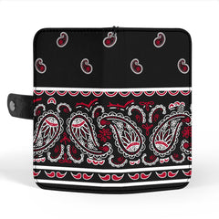 Wicked Black Bandana Edge Phone Case Wallet