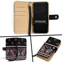 Wicked Black Bandana Edge Phone Case Wallet