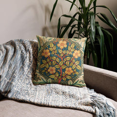 William Morris Rose Wreath Pillow