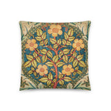 William Morris Rose Wreath Pillow