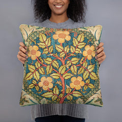 William Morris Rose Wreath Pillow