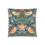 William Morris Strawberry Thief pattern Pillow