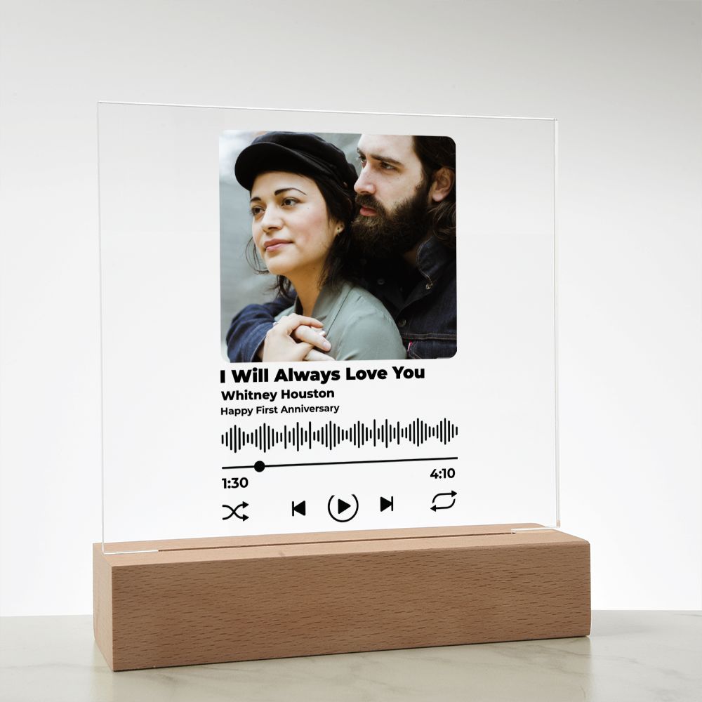 Personalized Photo Acrylic Song Plaque Album Cover Art An Ideal Anniversary Gift