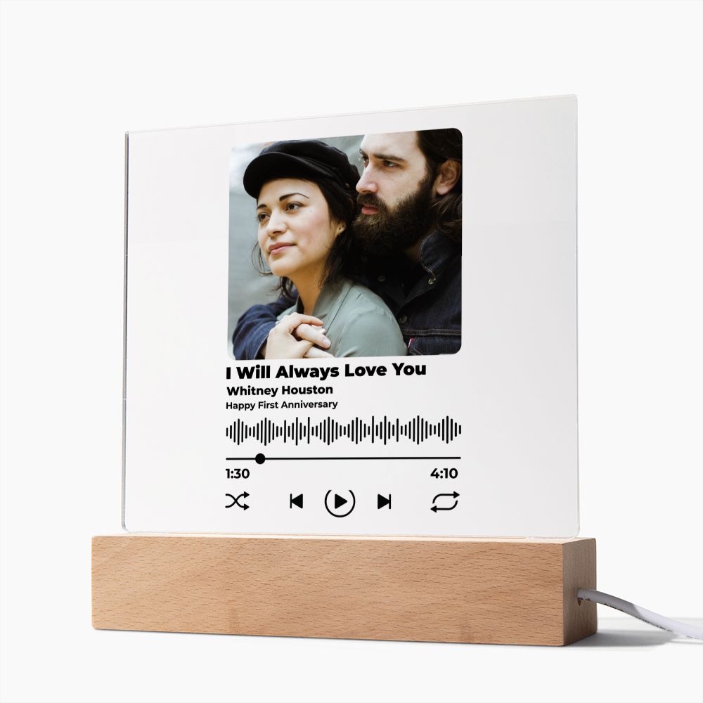 Personalized Photo Acrylic Song Plaque Album Cover Art An Ideal Anniversary Gift