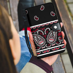 Wicked Black Bandana Edge Phone Case Wallet