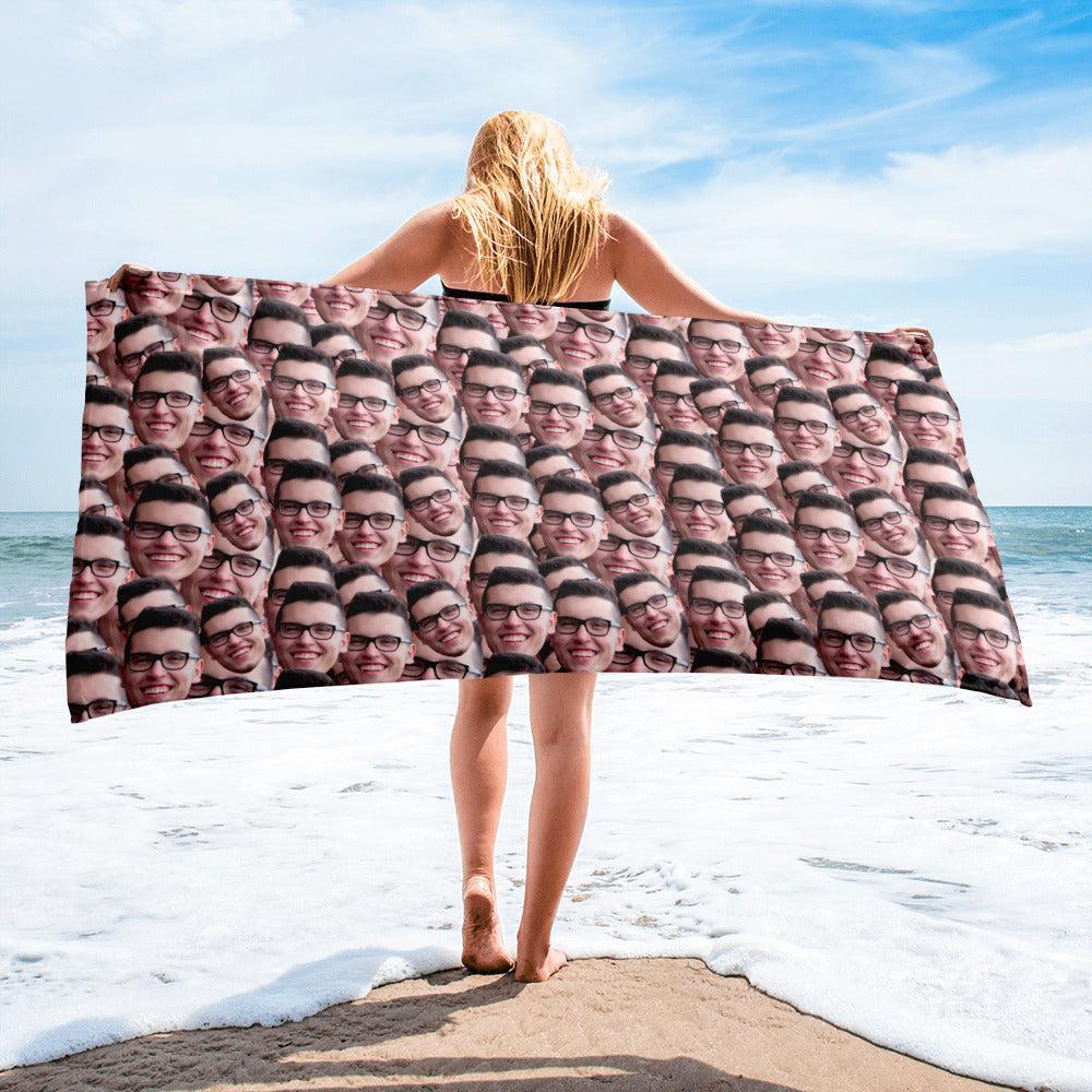 Crazy Faces Beach Towel