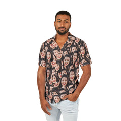 Crazy Faces Men's Hawaiian Shirt Personalized Photo Shirt