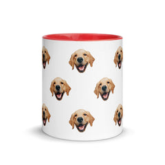 Custom Dog Face Mug With Color Inside