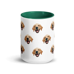 Custom Dog Face Mug With Color Inside