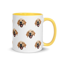 Custom Dog Face Mug With Color Inside