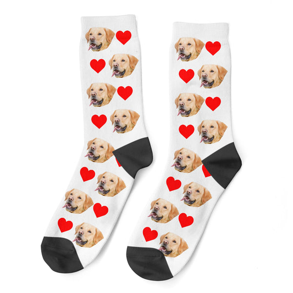 Personalized Dog Love Heart Socks