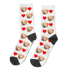 Personalized Dog Love Heart Socks