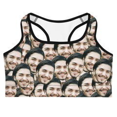 Custom Face Sports Bra Personalized Photo Bra