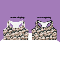 Custom Face Sports Bra Personalized Photo Bra