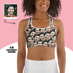 Custom Face Sports Bra Personalized Photo Bra