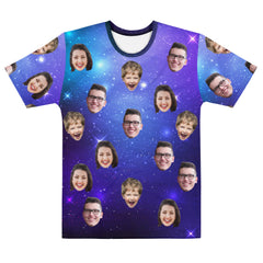 Custom Face T-Shirt Starry Background