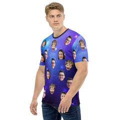 Custom Face T-Shirt Starry Background