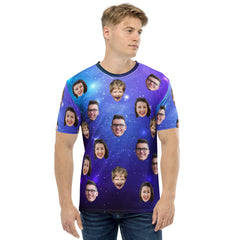 Custom Face T-Shirt Starry Background