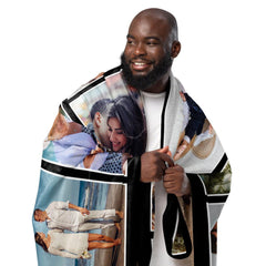 Custom Photo Collage Sherpa Blanket