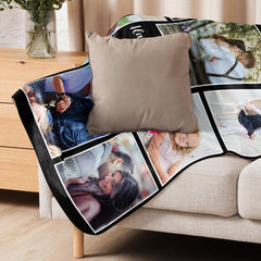 Custom Photo Collage Sherpa Blanket