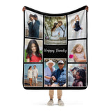 Custom Photo Collage Sherpa Blanket
