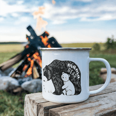 Enamel Camping Mug Mama Bear