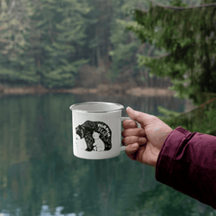 Enamel Camping Mug Mama Bear