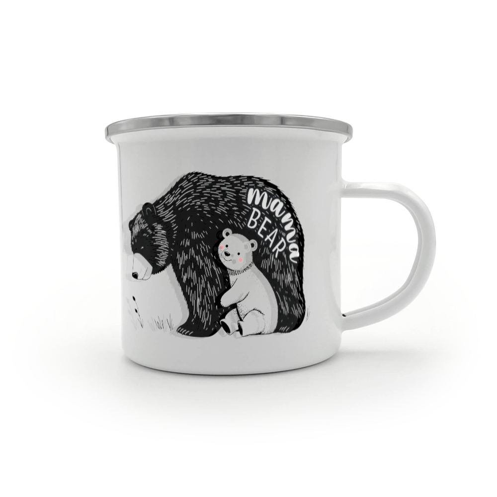 Enamel Camping Mug Mama Bear