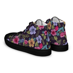 Floral Pattern Women’s High Top Shoes