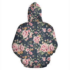 Floral Pattern Hoodie