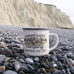 Husband And wife Enamel Camping Mug