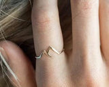 Mountain Shaped Copper Creative Ladies Ring