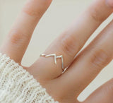Mountain Shaped Copper Creative Ladies Ring