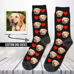 Personalized Dog Love Heart Socks